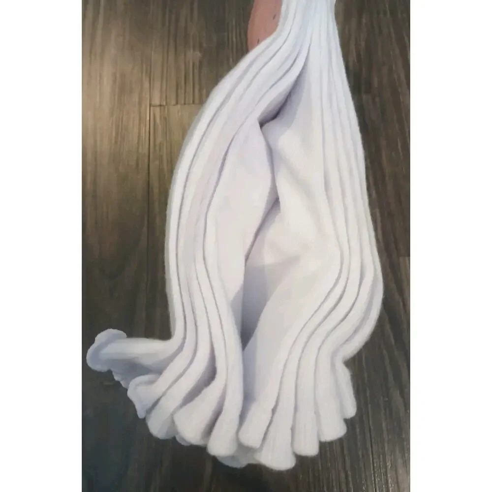 5-Pair Juicy Couture Women's White Shortie Crew Socks - Sizes 4-10 NWT